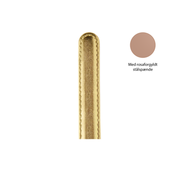Christina Collect guld læderrem med rosa spænde, 16 mm