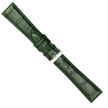 Køb model 454-09-22, Urrem i mørkegrøn blank imiteret alligator skind føres i 12-22mm, her 22 mm her hos Ur-Tid.dk