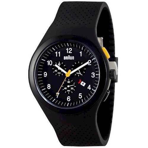 Image of mat hård plast Sport quartz med chronograph Herre ur fra Braun