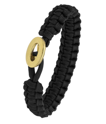 Aagaard From Soldier to Soldier Sort armbånd med Soldier brushed forgyldt stållås