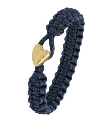 Aagaard From Soldier to Soldier blåt armbånd med Heart forgyldt stållås