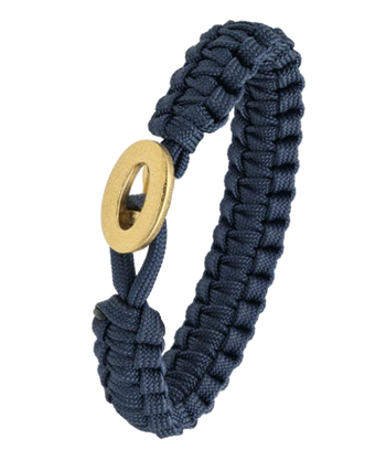 Aagaard From Soldier to Soldier blåt armbånd med børstet forgyldt stållås