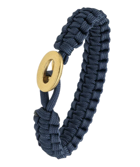 Aagaard From Soldier to Soldier blåt armbånd med børstet forgyldt stållås