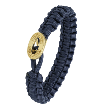 Aagaard From Soldier to Soldier blåt armbånd med Soldier forgyldt stållås