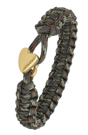 Aagaard From Soldier to Soldier Camouflage armbånd med Soldier Hjerte forgyldt stållås