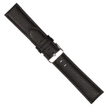 Køb model 280-00-18, Urrem i sort polstret struktureret skind føres i 18-24mm, her 18 mm her hos Ur-Tid.dk