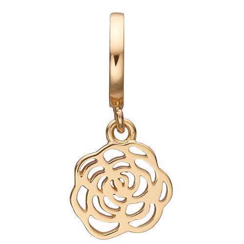 Image of dame Rose rose hænge charm til læderarmbånd smykke fra Christina Collect