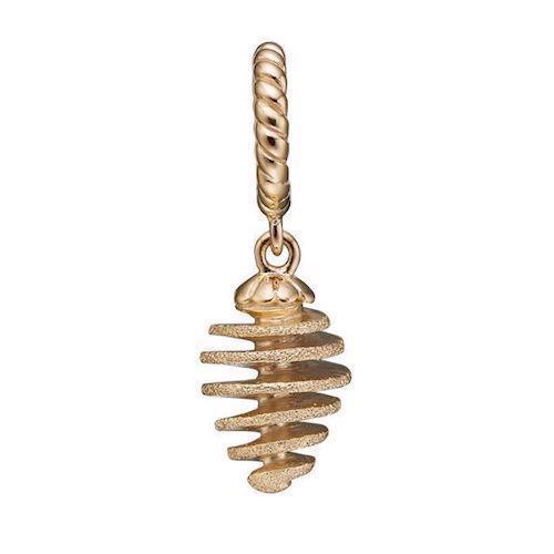 Image of dame Twisted Drop twisted kogle charm til læderarmbånd smykke fra Christina Collect