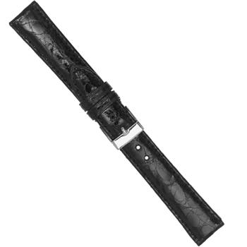 Køb model R0621-01-12, Urrem i sort ægte krokodille med syning føres i 12-20mm, her 12 mm her hos Ur-Tid.dk