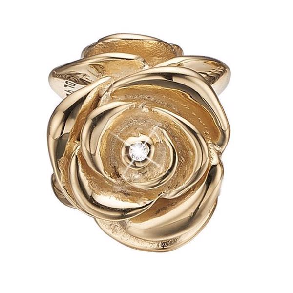 Image of dame Topaz Rose rose charm til sølvarmbånd smykke fra Christina Collect