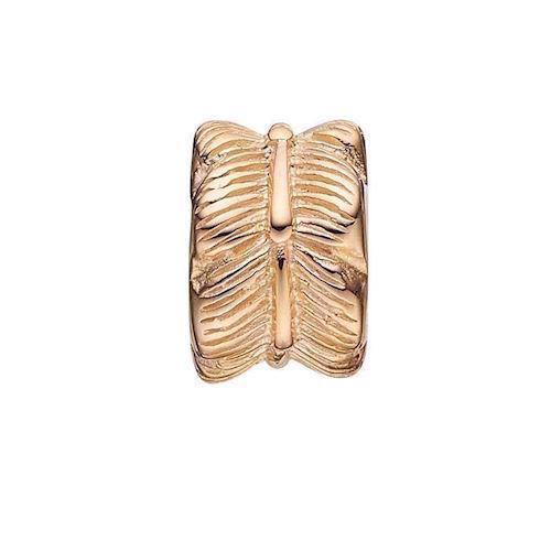 Image of dame Petite Leaf fjer charm til sølvarmbånd smykke fra Christina Collect