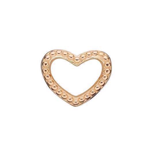 Image of dame Petite Heart Dots hjerte charm til sølvarmbånd smykke fra Christina Collect