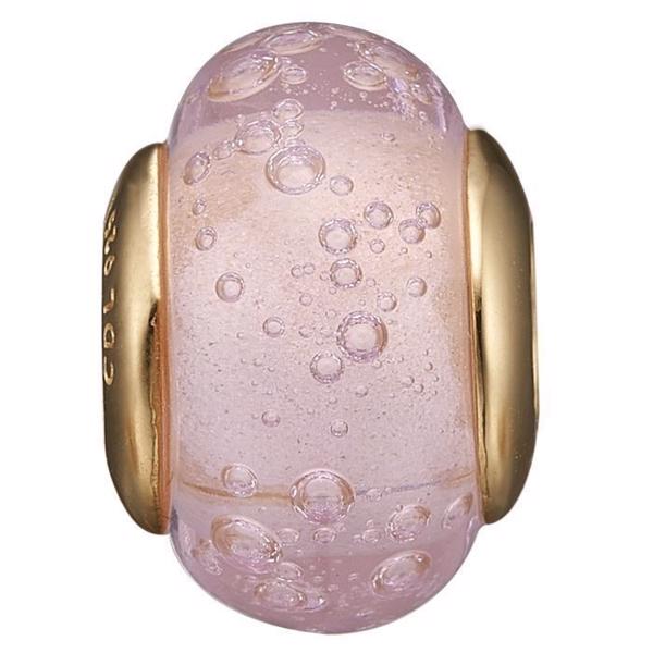 Image of dame Bubbly Pink Globe pink kugle charm til sølvarmbånd smykke fra Christina Collect