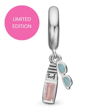 dame Sommer edition Charm til sølv/slim læder armbånd smykke fra Christina Collect