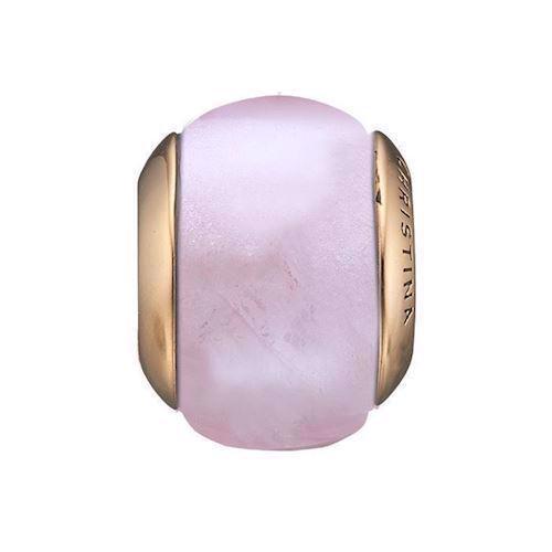 Image of dame Rose quartz magic rosa quartz kugle til læderarmbånd smykke fra Christina Collect