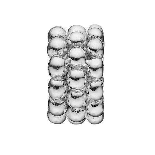 630-S25, blank sølv Cirkler til læderarmbånd overflade fra Collect
