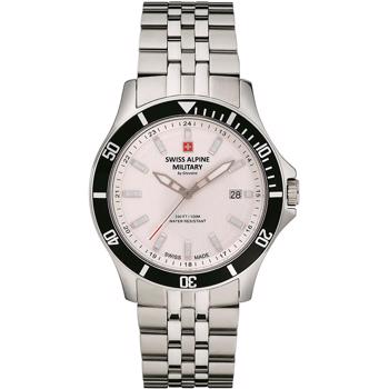 stål Military quartz herre ur fra Swiss Alpine Military