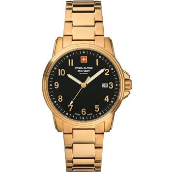 Forgyldt stål Classic quartz herre ur fra Swiss Alpine Military
