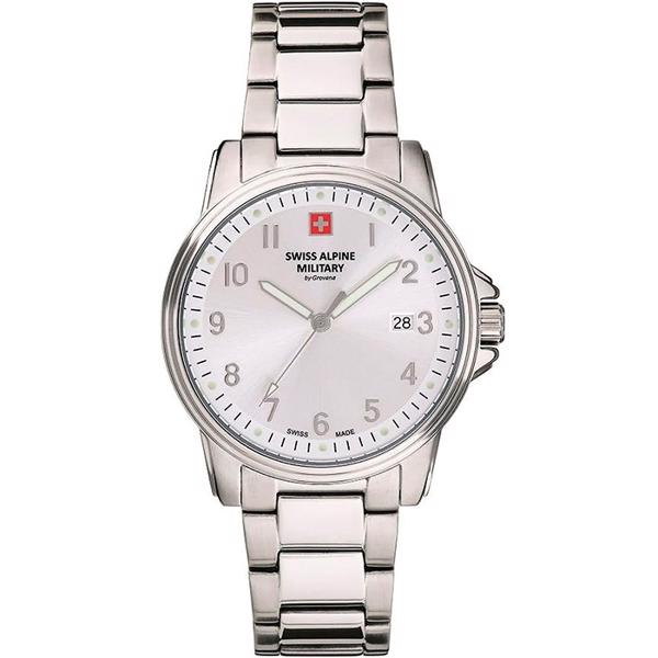 stål Classic quartz herre ur fra Swiss Alpine Military