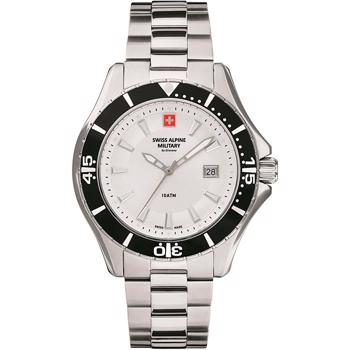 stål Military quartz herre ur fra Swiss Alpine Military