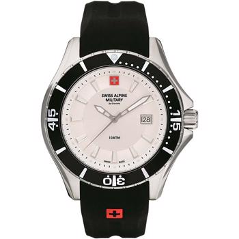 Stål Military quartz herre ur fra Swiss Alpine Military