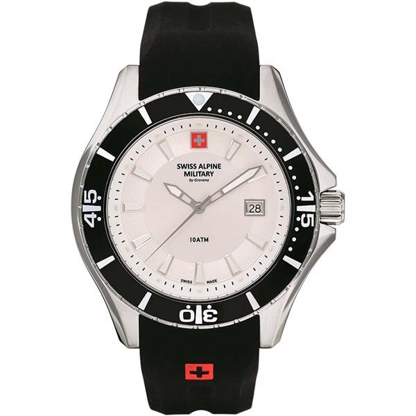 Stål Military quartz herre ur fra Swiss Alpine Military