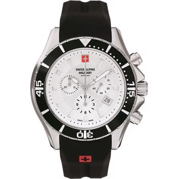 Stål Military Chronograph quartz herre ur fra Swiss Alpine Military