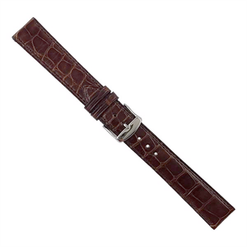Vandsikker brun alligatorskinds urrem fra ZRC, her 18 mm