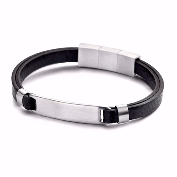 FRANK1967 herre armbånd sort læder