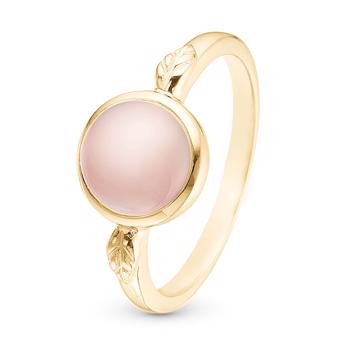 Pink Chaclecodony forgyldt sterling sølv 1,9 mm  ring  smykke fra Christina Jewelry