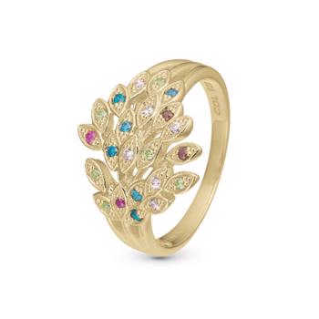 Peacock forgyldt sterling sølv  0 ring  smykke fra Christina Jewelry