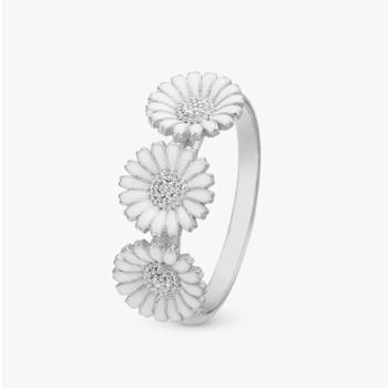 Triple Marguerite sterling sølv   ring  smykke fra Christina Jewelry