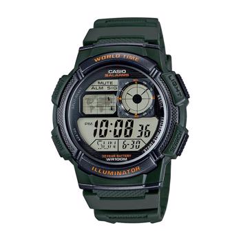 army grøn resin med stål Classic quartz multifunktion (3198) Herre ur fra Casio