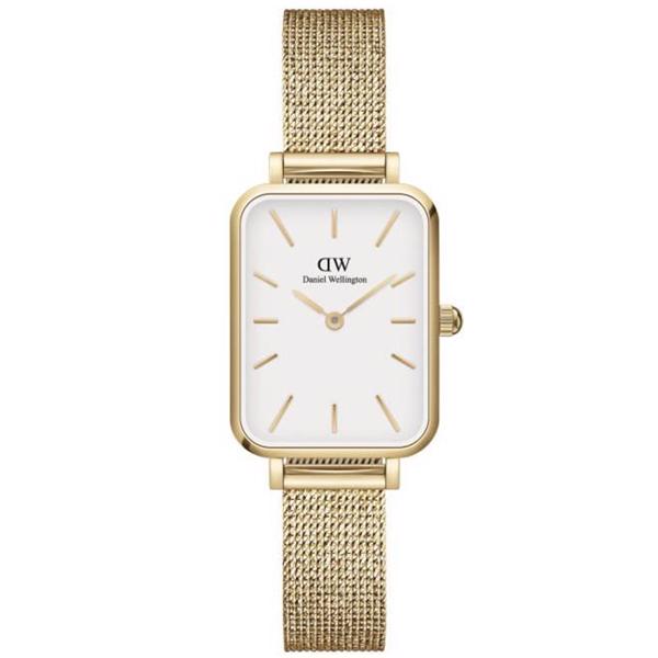 Forgyldt stål Quadro Evergold batteridrevet quartz Dame ur fra Daniel Wellington