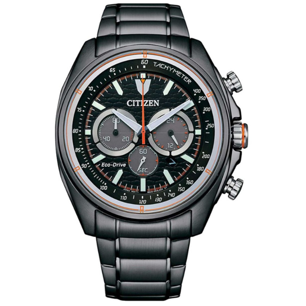 Sort stål Eco-Drive Quartz Racer Chrongraph Herre ur fra Citizen