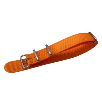 Køb model CNATO-OR-RIB-22, Orange ribbed nato urrem, 22 mm her hos Ur-Tid.dk