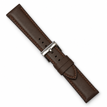 Kraftig brun lammeskinds urrem Daniel Wellington style, 18-22 mm, her 22 mm