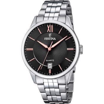 Stål Classic quartz herre ur fra Festina
