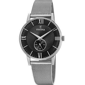 Stål Retro quartz herre ur fra Festina