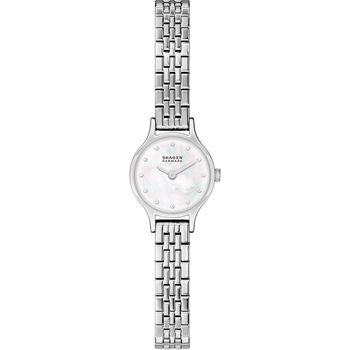 Skagen Anita Micro dameur i sølv og hvid 20 mm