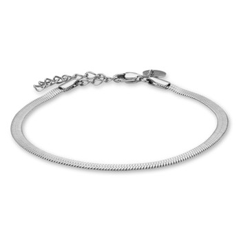 Slange armbånd i sølv belagt stål fra Rosefield