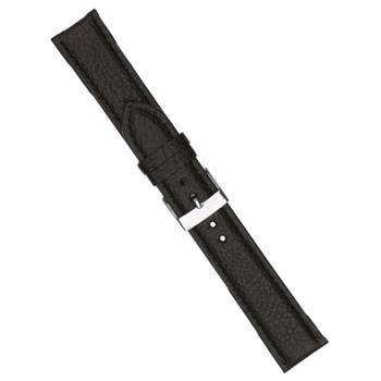 Køb din Urrem i sort struktureret skind med syning føres i 10-22mm her hos Ur-Tid.dk