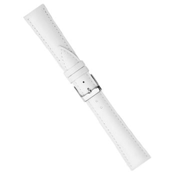 Køb din Urrem i hvid kalveskind med syning føres i 16+20mm i ekstra kort, her 16 mm her hos Ur-Tid.dk