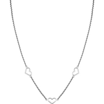 Halskæde med hjerter i sølv belagt stål fra Rosefield