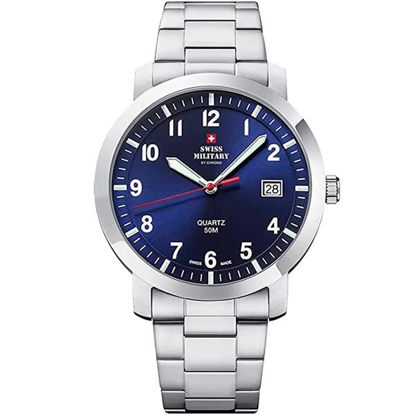 Stål Dress quartz herre ur fra Swiss Militay By Chrono