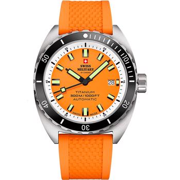 Titanium Titanium Automatik herre ur fra Swiss Military By Chrono