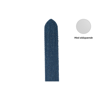 Denim Urrem smykke fra Christina Jewelry & Watches, 16 mm med sølv spænde