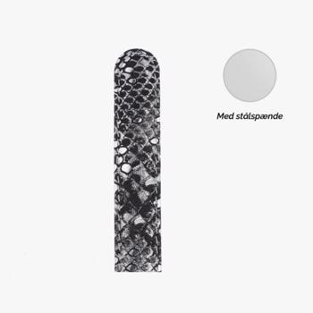 Christina Collect sølv sort læderrem, 16 mm