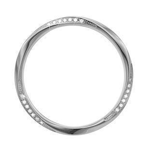 Sølv topring Ø 38 mm, Wave med 21 safirer fra Christina Jewelry & Watches
