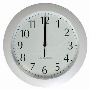 hård plast væg ure radio styret quartz ur, Ø 30 cm
